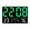 Green, variant on Wall Clock Digital Clock Table Timer Multi Function LED Display Plastic Material for Home Study Cafe