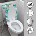 thumbnail image 3 of FORUDESIGNS Marble Print Toilet Lid Cover and Toilet Tank Lid Cover 2 Pack Replacement Toilet Protector Covers with Elastic Bottom for Bathroom Decoration Accessories, 3 of 8