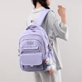 thumbnail image 5 of Mochila Mujer Bolso Mochila Mujer Moda Mochilas Escolares Impermeable con Colgante para Deportes (Morado), 5 of 5
