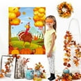 thumbnail image 5 of Fun Little Toys Thanksgiving Pin The Hat on the Turkey Includes Poster Hat Stickers Glue Dots Blind Fold, Games Fall Party Supplies Crafts for Kids Boys Girls, 5 of 7