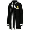 thumbnail image 2 of Women's Gameday Couture Black Iowa Hawkeyes One More Round Tri-Blend Striped Hooded Cardigan Sweater, 2 of 4
