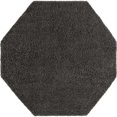 thumbnail image 1 of Unique Loom Tapis en Peluche Moderne Shag Solide 8' x 8' Octogone Gris Graphite, 1 of 2