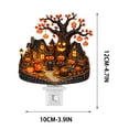 thumbnail image 3 of Halloween Haunted Tree House Plug-In Night Light,Acrylic Ghost Pumpkin Decor Wall Sconce Lamp for Bedroom Livingroom Fall Decoration, 3 of 7