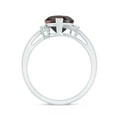 thumbnail image 2 of Rosec Jewels Heart Garnet Solitaire Promise Ring with Diamond, Minimal Heart Ring - 6 mm, 925 Sterling Silver, US 5.00, 2 of 9