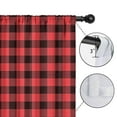 thumbnail image 4 of Blackout Kids Curtains,Red and Black Checkered Childrens Insulated Curtains Set Of 2,Bedroom Essentials,Toddler Room Decor 42"x84"(106x213cm), 4 of 4