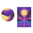thumbnail image 5 of Yayeee Garden Flag 12" x 18" Double Sided Outdoor Yard Lawn Holiday Decorations, Purple Neon Road, 5 of 6