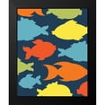 thumbnail image 2 of Robinson, Tamara 12x14 Black Modern Framed Museum Art Print Titled - Fish I, 2 of 5