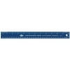 6 x Alvin 12" Flexible Stainless Steel Ruler Blue