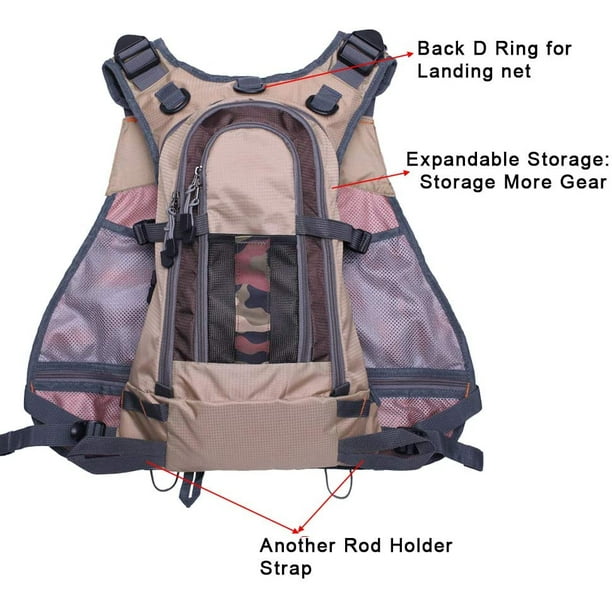 KyleBooker Fly Fishing Vest for Anglers Mesh Adjustable Size for