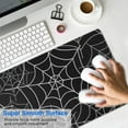 thumbnail image 4 of Long Mouse Pads for Desk,Halloween Spider Webs Desk Mats on Top Of Desks, Desk Mouse Pad Extra Large with 3mm Non-Slip Base and Stitched Edge for Gaming,Office,Work,Home 31.5x11.8in, 4 of 5