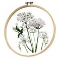 thumbnail image 2 of DIY Chinese Style Embroidery Starter Kit with Pattern  Cross Stitch Kit Including Clear Organza Stamped Embroidery Fabric with Pattern Embroidery Frame Color Threads  Needle(White Flowers, 2 of 8