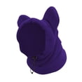 thumbnail image 3 of Gorro con orejeras de invierno para perro, suave, con capucha, resistente al viento, ajustable violeta l, 3 of 9