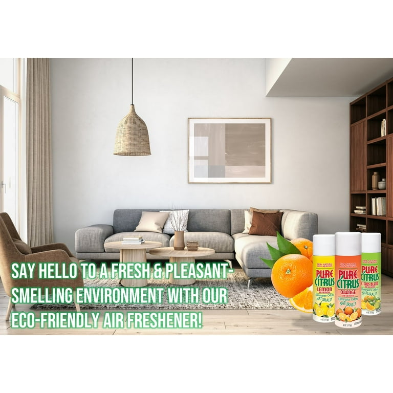 Pure Citrus NA228-6 Non-Aerosol Air Freshener Spray, 4 oz, Pack of