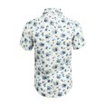 thumbnail image 2 of CamiHawaiaDe PlaEstampado Floral Con Botones ManCorCamiDe Verano PaHombres Blancuzco 52, 2 of 7