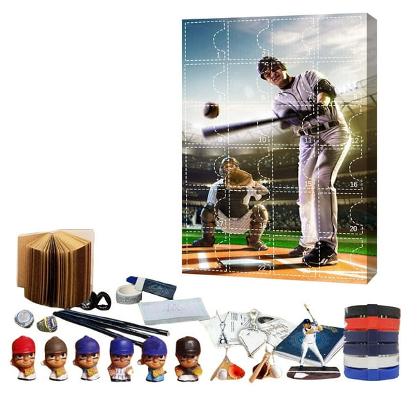TechWave Baseball Holiday Countdown Set 24 Days Advent Calendar Blind Home & Collectibles For Fans For Christmas 2 20 Minute Timer Sand tooth Timer Mini Timers for Kids Oven Timer Loud 60 Minutes Sand