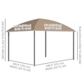 thumbnail image 2 of Gazebo Extérieur à Toit Rigide 10x10 avec Toit en Polycarbonate UV60+, Cadre en Acier et Aluminium, Rideaux d'Intimité Kaki, Auvent de Patio Résistant aux Intempéries pour Cour Arrière, Jardin et au Bord de la Piscine, 2 of 7