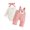 Pink, variant on PMVFHDE Baby Girls Corduroy Overalls Set With Long Sleeve Top Cute Bear Print Toddler Outfits For Fall And Winter Season Red,6-12 Months