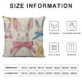 thumbnail image 5 of Qinduosi Easter Pillow Covers of , Colorful Bunnies Decorations Holiday Farmhouse Spring Pillow Case for Home Sofa Couch Decor AA White, 5 of 5