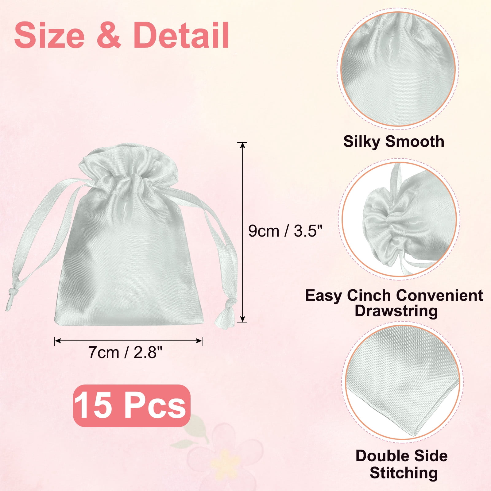 Unique Bargains Party Favor Bags Birthday Candy Special Occasions Gray 3.5" x 2.8"