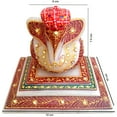 thumbnail image 4 of Tensona 3 inch Marble Ganesha Statue idols Lord Ganesh Chowki Home Decor Religious gifts Traditional Handicrafts artifacts, 4 of 5