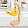 thumbnail image 3 of Bamboo Fruit Hanger Banana Holder Stand Modern Banana Keeper Banana Storage Stand Kitchen Hanger, 3 of 8