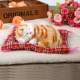 thumbnail image 5 of LYUMO 1Pcs Super Mignon Mini Simulation Sonore Chatons Dormants Jouets en Peluche Poupée Cadeau de Noël, Jouet en Peluche Chat, Jouet Sonore Chaton, 5 of 5