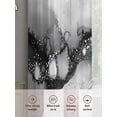 thumbnail image 6 of Abstract Art Marble Texture Sheer Curtains for Living Room Bedroom, Light-filtering Sheer Curtain, Black Grey Gradient Modern Art Rod Pocket Voile Window Treatment Drapes, 52’’Wx63’’L, 2 Panels Set, 6 of 7