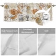 thumbnail image 3 of Kitchen Valances for Window, Marine Sea Turtle Starfish Shell Light Filtering Rod Pocket Valance Curtain, Sailboat Shell on Vintage Newspaper Short Curtains Window Topper for Bedroom 42x12in, 3 of 9