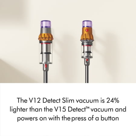 Dyson - V12 Detect Slim Cordless Vacuum with 8 accessories - Yellow/Iron