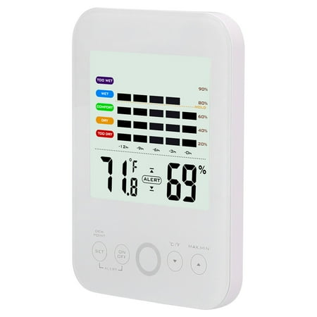 

CNMF TouchScreen Thermohygrometer Electronic Digital WallMounted Temperature Humidity Measurement Meter