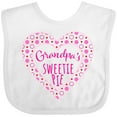 thumbnail image 3 of Inktastic Grandpa's Sweetie Pie with Pink Hearts Boys or Girls Baby Bib, 3 of 4