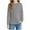 Gray, variant on fatyb 5-14 Years Girls Pleated Shirts Casual Long Sleeve Tunic Tops Round Neck Kids Girls Dressy Blouses