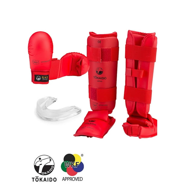 New Red Tokaido Karate WKF Competition Sparring Gear Set