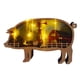 thumbnail image 3 of Decoración de de animales, adorno de cerdo/oveja/, estatuilla de múltiples capas hueca, decoración rústica para hogar, decoraciones de Cerdo con Luz Sunnimix Luz nocturna en forma de vaca, 3 of 8