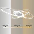 thumbnail image 4 of Loyalheartdy Geometric LED Dimmable Ceiling Light, White 70W Flush Mount Chandelier for Bedroom, Living Room (White), 4 of 8