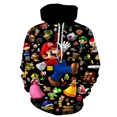 thumbnail image 1 of Sudadera con capucha de Super Mario Bros para cosplay para adultos y niños, disfraz de Bowser, Yoshi, Peach, Luigi, sudadera con capucha con estampado 3D para hombres y mujeres, 1 of 1