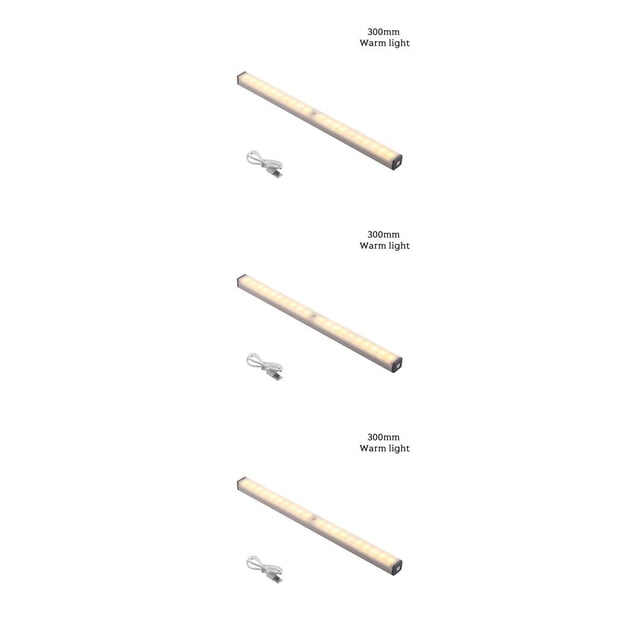 Bearachild Luz LED para gabinete, lámpara con Sensor de movimiento inteligente a rayas, cuerpo de inducción, luz nocturna, en armario, iluminación de Type1 NO1 Bearachild CBP078123