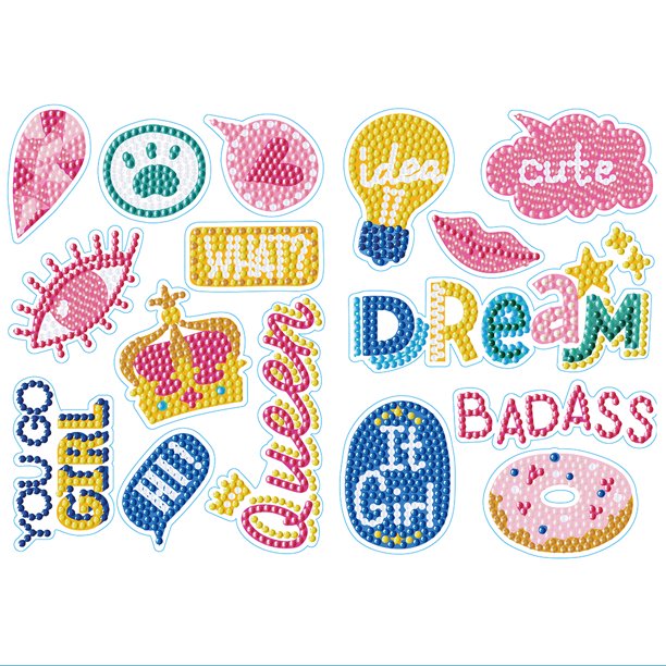 Pegatinas Bonitas Cgtredaw Pintura diamantes DIY 16 elementos para regalo y Adultos