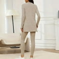 thumbnail image 4 of POIUYTR Women's 2 Piece Lounge Set Slim Fit Long Sleeve Crewneck Ribbed Knit Top Legging Pants Casual Outfits 2024 Fall Winter Trendy Streetwear, 4 of 5