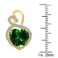 thumbnail image 4 of Mauli Jewels Engagement Necklace for Women 3.90 Carat Diamond And Heart Shape Gemstone Yellow Gold Pendant 4 prongs 14K With 18'' Chain|Silver Chain, 4 of 6