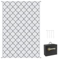 thumbnail image 1 of Outsunny Waterproof Outdoor Rug, 6' x 9' RV Mat Grey & White Net, 1 of 10