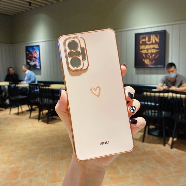 Funda cuadrada de silicona con corazón de amor para teléfono Xiaomi, carcasa para Redmi Note 10 Pro Note 8 Pro 12 11 9 Pro Max Plus 7 Redmi 9 9A 9T 9C 10c Fivean unisex
