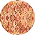 thumbnail image 1 of Ahgly Company Indoor Round Southwestern Orange Country Area Rugs, 7' Round, 1 of 1