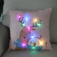 thumbnail image 1 of Fundas de almohada navideñas de lujo con luces LED, funda de almohada con luz navideña de 18x18 pulgadas, decoración para el hogar, sala de estar y dormitorio, 1 of 4