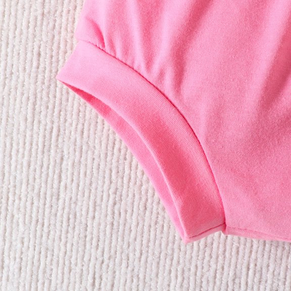 Vedolay Girls Summer Shorts Sets Girl Shorts Set Summer Short Sleeve Shirt and Shorts Casual Set,Hot Pink 6-12 Months