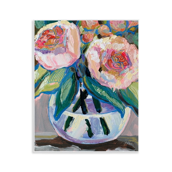 Stupell Industries Gifted Pink Peonies Plants & Flowers Painting Unframed Art Print Wall Art, 11 x 14