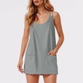 thumbnail image 2 of Womens Short Sets 2 Piece Sets for Women Summer Sets for Women Ladies Fashionable Casual Top Solid Color Pocket Top and Shorts Set Summer Outfits, 2 of 8