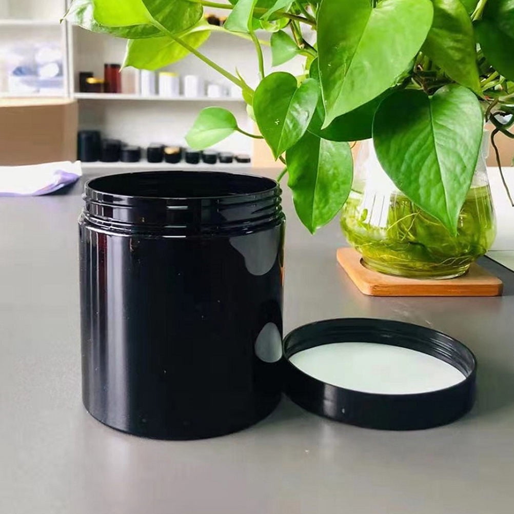 WHAMVOX  12 Pcs Travel Toiletry Containers Jars with Lid Lotion Black Pet Material 9.8X9.2X9.2CM
