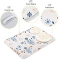 thumbnail image 4 of Bohemian Flowers Dish Drying Mat for Kitchen Counter, Ultra Absorbent Reversible Microfiber Dishes Drying Rack Pad Heat-resistant Mats 18x24 Inch, 4 of 7