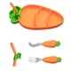 thumbnail image 1 of Fiudx Liquidación de ahorros de otoño Bandeja de silicona con ventosa para comida de bebé con forma de zanahoria para niños, juego de utensilios para comida de bebé, 1 of 1